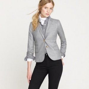 J.Crew Gray Grey Wool Schoolboy Blazer Jacket 8